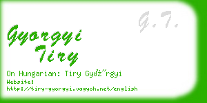 gyorgyi tiry business card